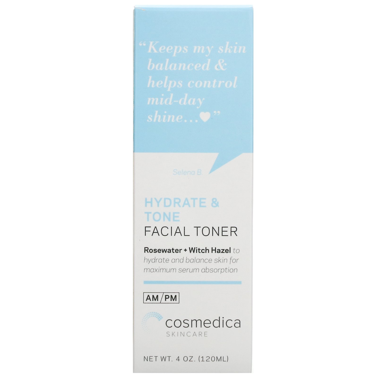 Comprar Cosmedica Skincare, Tônico Facial Hydrate & Tone, Água de Rosas + Hamamélia, 4 oz (120 ml) - Imagem 2