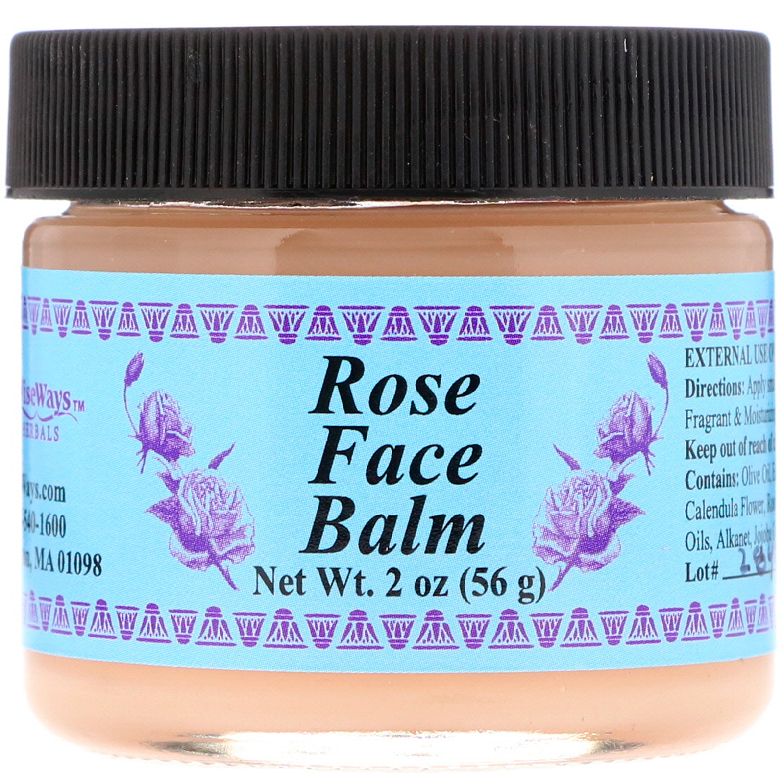 Comprar WiseWays Herbals, Balm Rose Face, 2 oz (56 g)