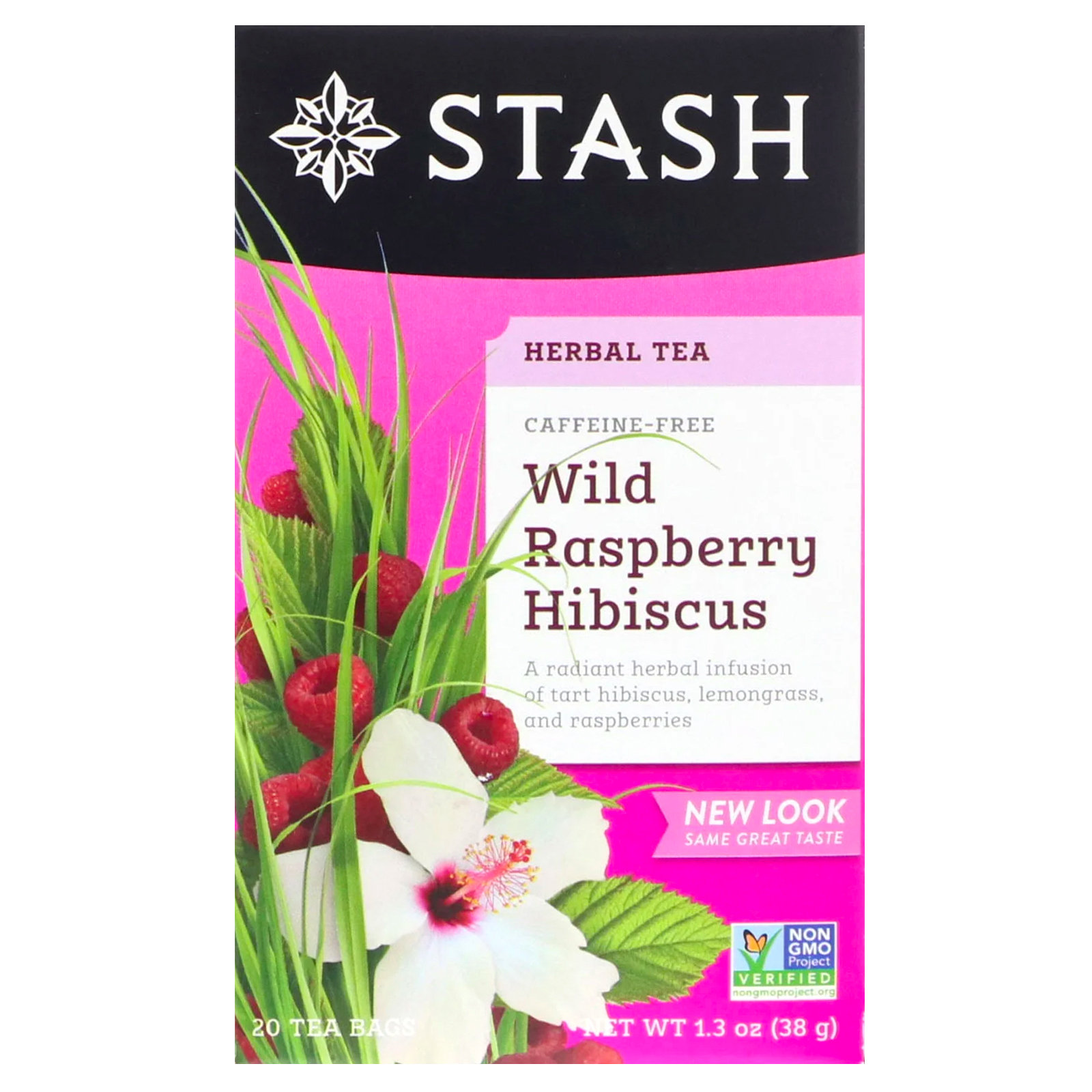 Comprar Stash Tea, Herbal Tea, Wild Raspberry Hibiscus, Caffeine Free, 20 Tea Bags,1.3 oz (38 g)