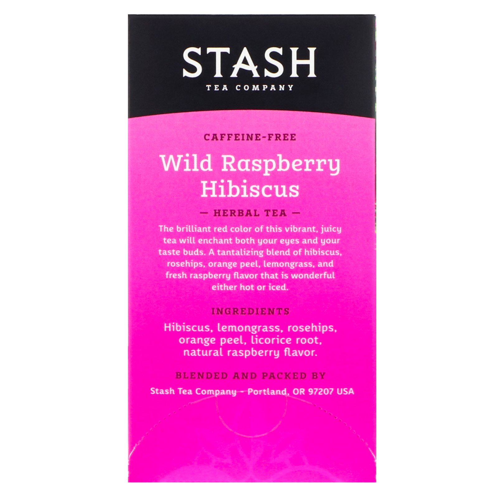 Comprar Stash Tea, Herbal Tea, Wild Raspberry Hibiscus, Caffeine Free, 20 Tea Bags,1.3 oz (38 g) - Imagem 2