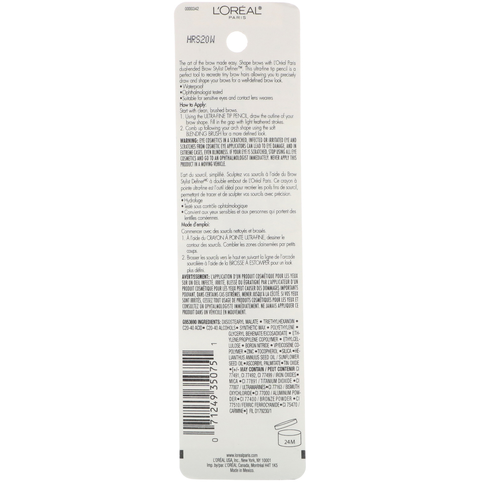 Comprar L'Oreal, Brow Stylist Definer, Ponta ultrafina, 392 Moreno claro, 90 mg - Imagem 3
