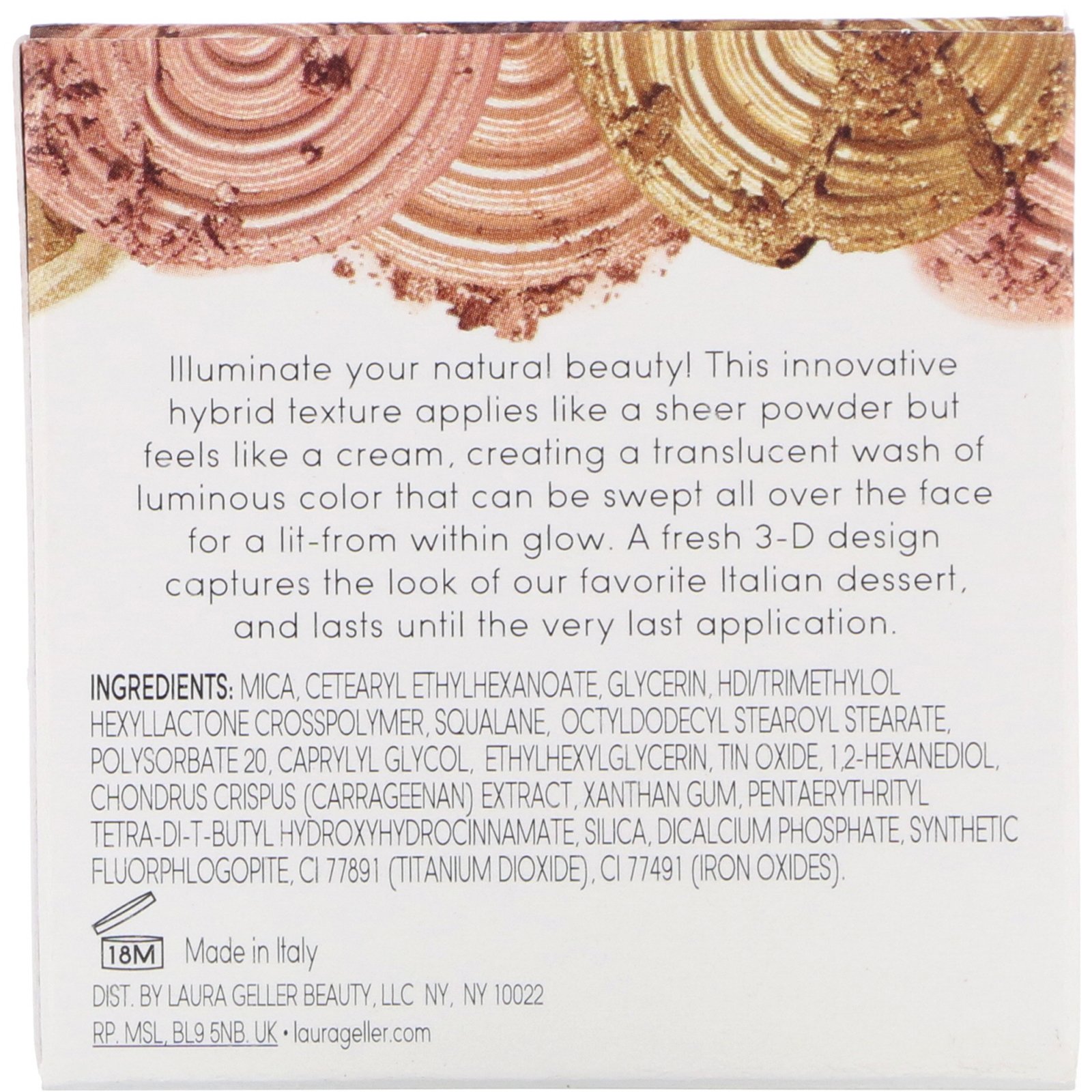 Comprar Laura Geller, Iluminador Baked Gelato Swirl, Mel Dourado, 4,5 g (0,16 oz) - Imagem 3
