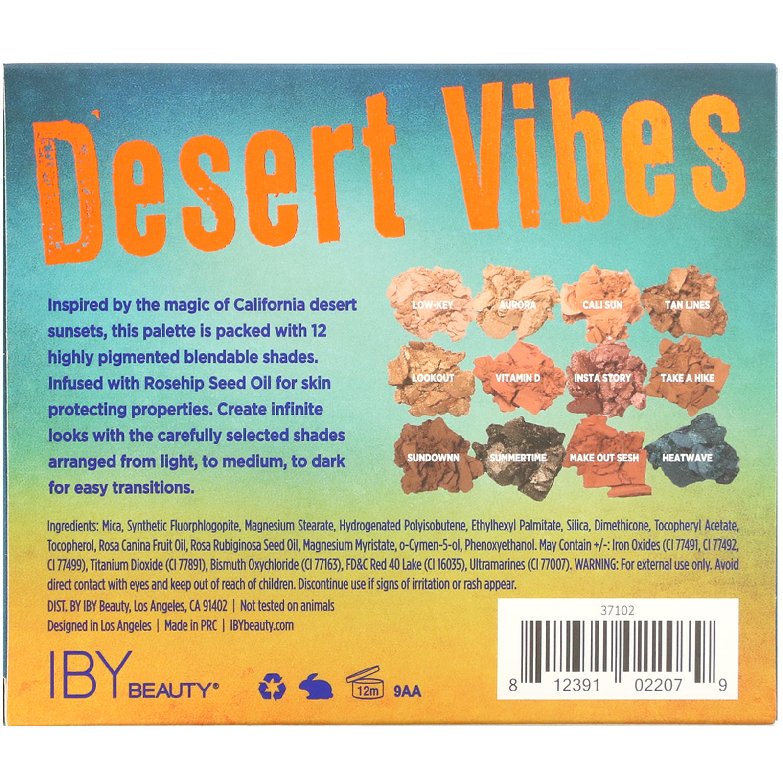 Comprar IBY Beauty, Eye Shadow Palette, Desert Vibes, 0.42 oz (12 g) - Imagem 3