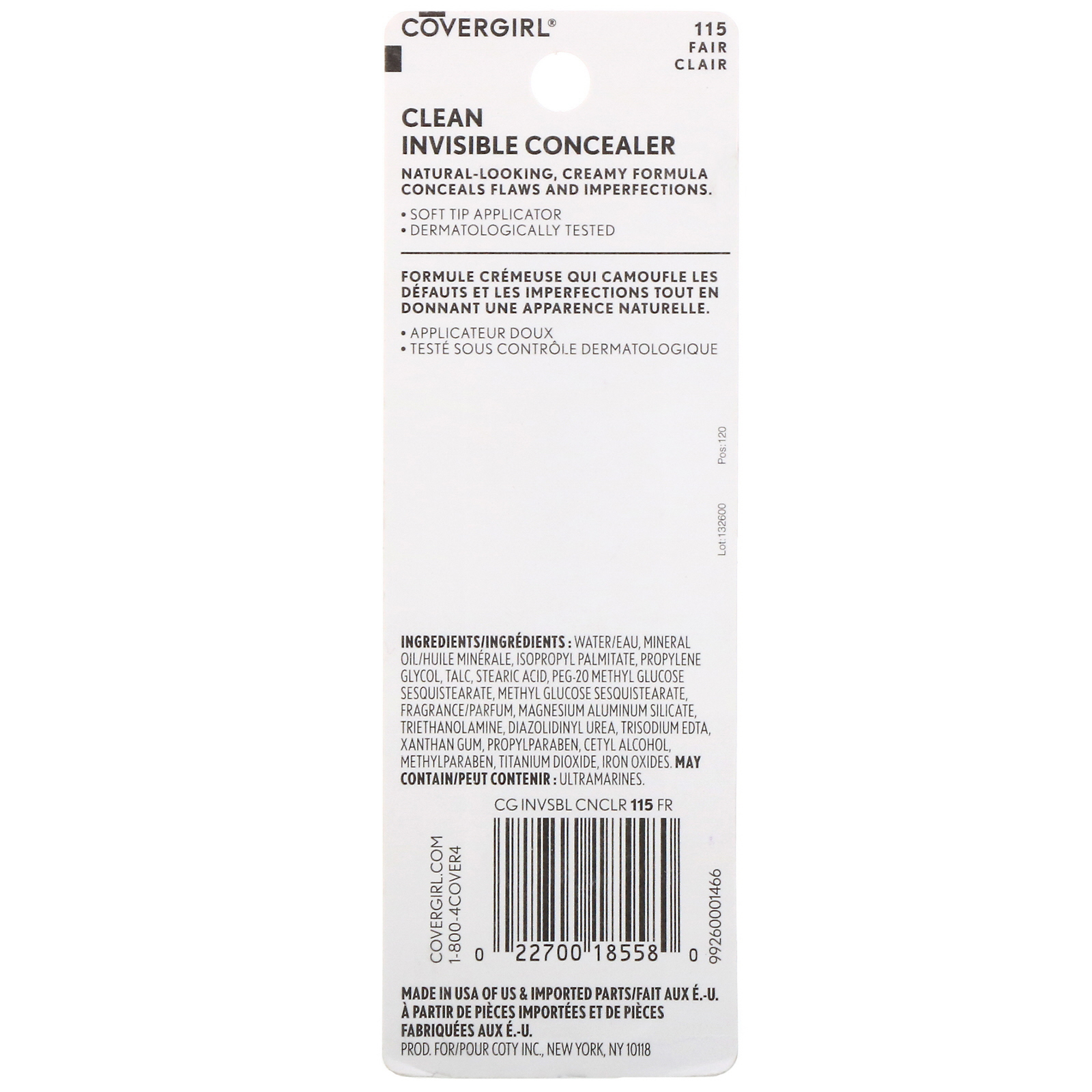 Comprar Covergirl, Corretivo invisível Clean, 115 Claro, 9 g - Imagem 3