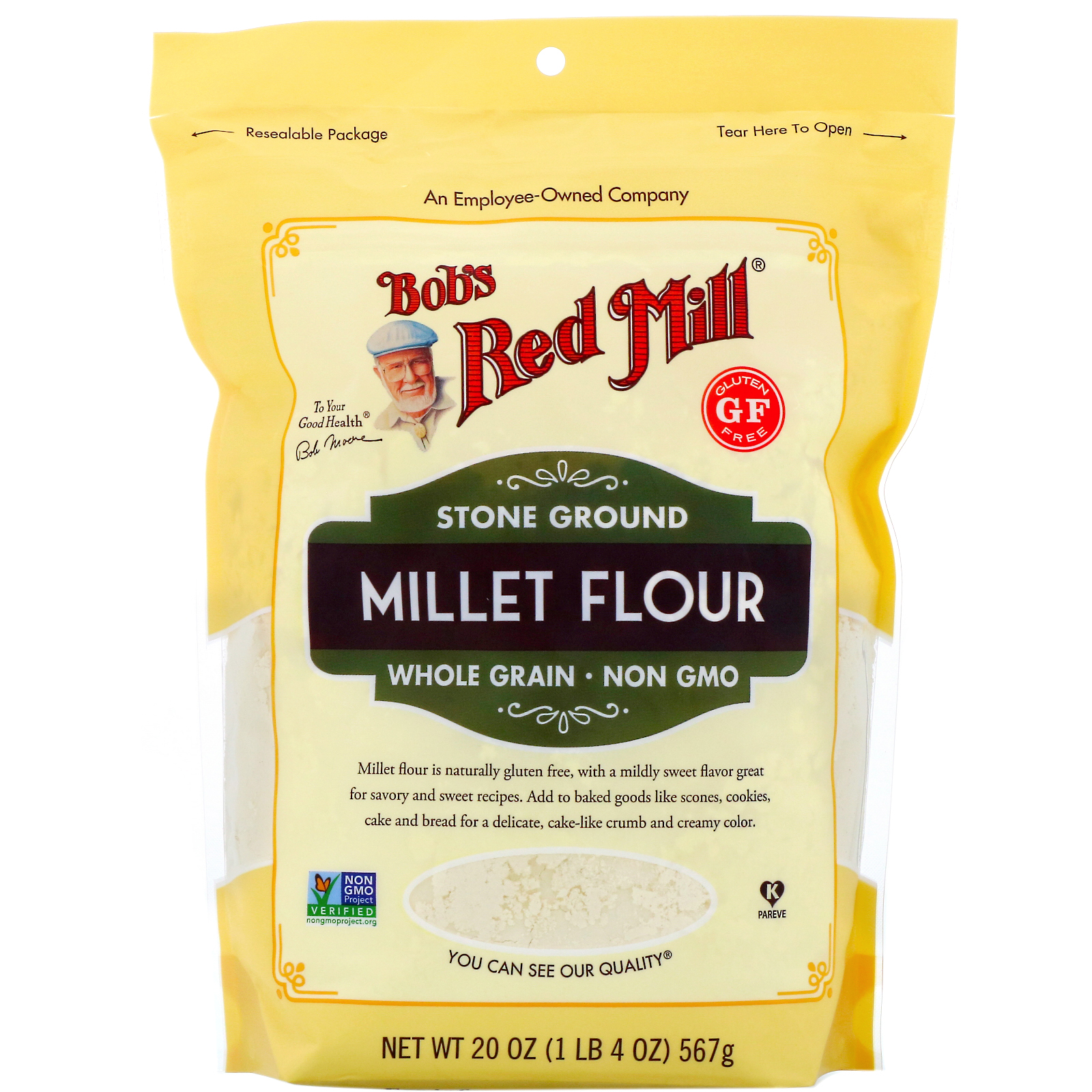 Comprar Bob's Red Mill, Farinha de Painço, Grãos Integrais, 567 g (20 oz)