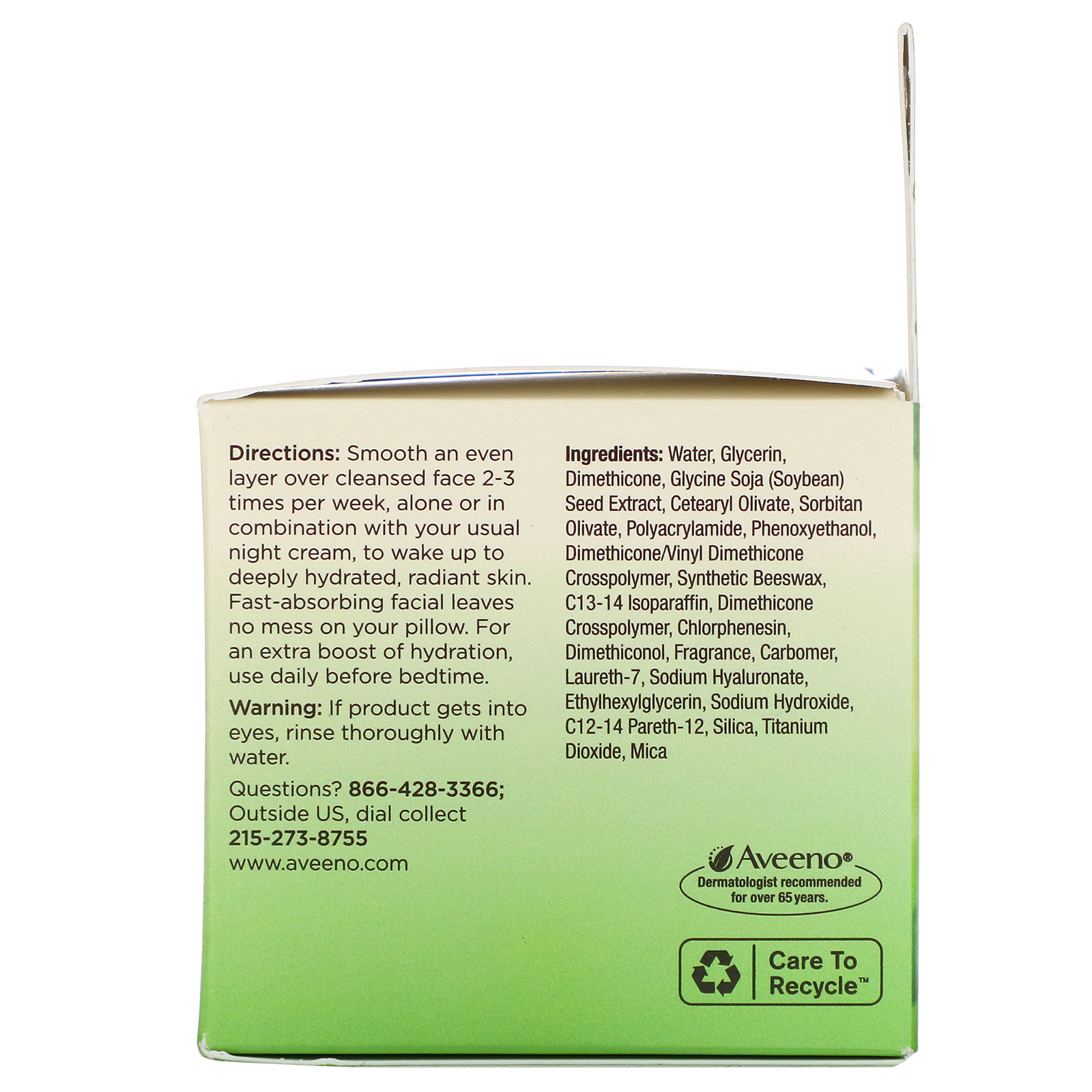 Comprar Aveeno, Active Naturals, Positivamente Radiante, Hidratante Facial Noturno, 48 g (1,7 oz) - Imagem 3