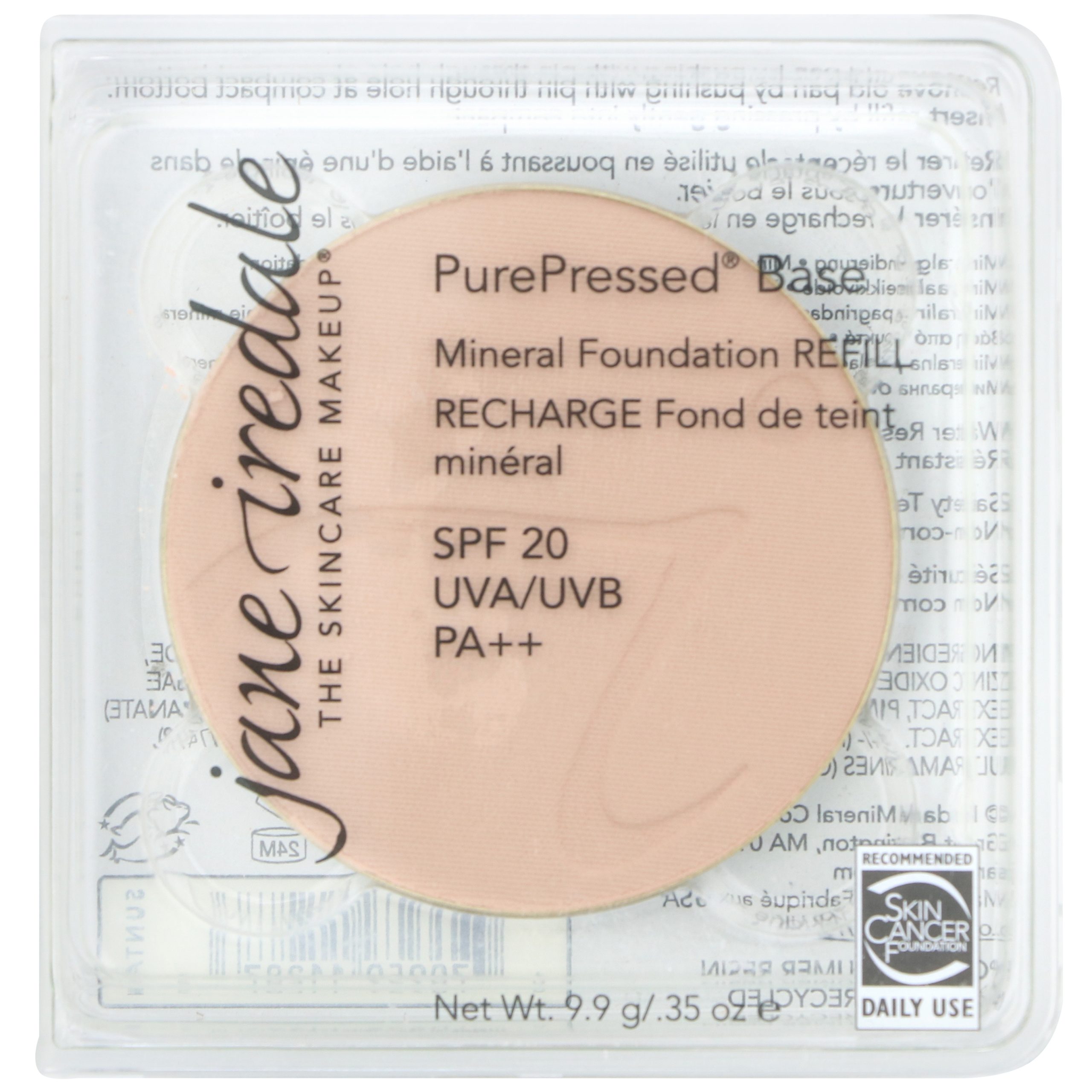 Comprar Jane Iredale, PurePressed Base, Mineral Foundation Refill, SPF 20 PA++, Suntan, 0.35 oz (9.9 g) - Imagem 2