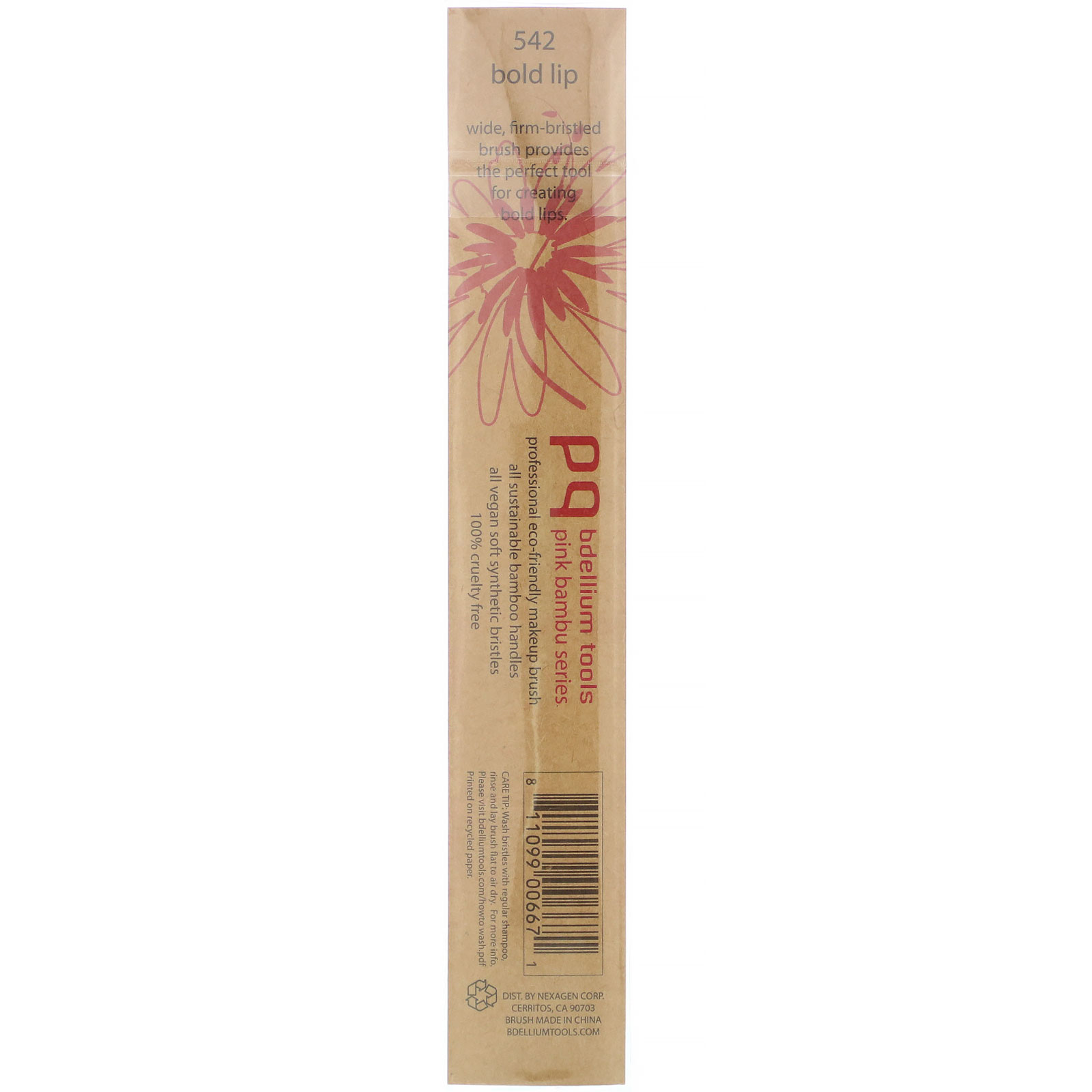 Comprar Bdellium Tools, Pink Bambu Series, Lips 542, 1 Pincel Labial - Imagem 3