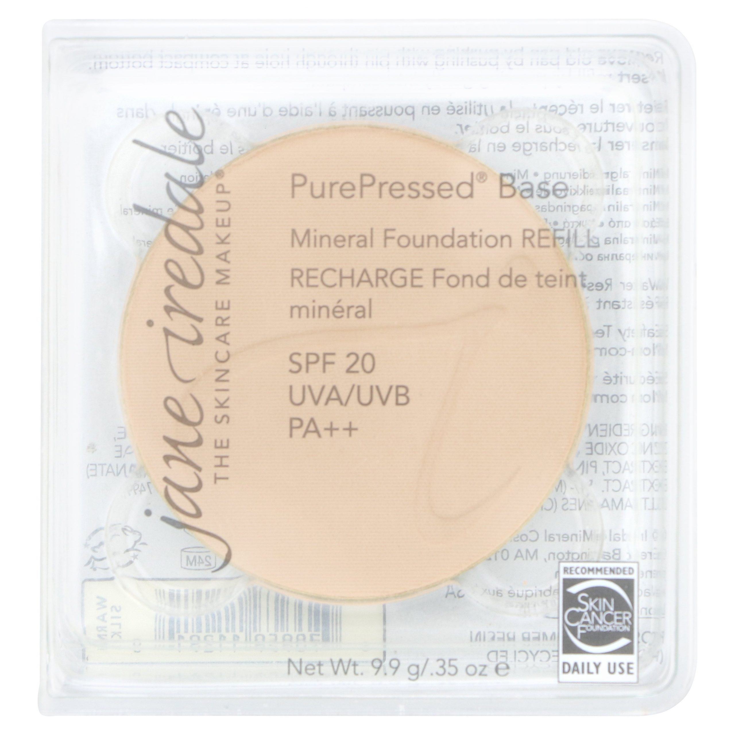Comprar Jane Iredale, PurePressed Base, Mineral Foundation Refill, SPF 20 PA++, Warm Silk, 0.35 oz (9.9 g) - Imagem 2
