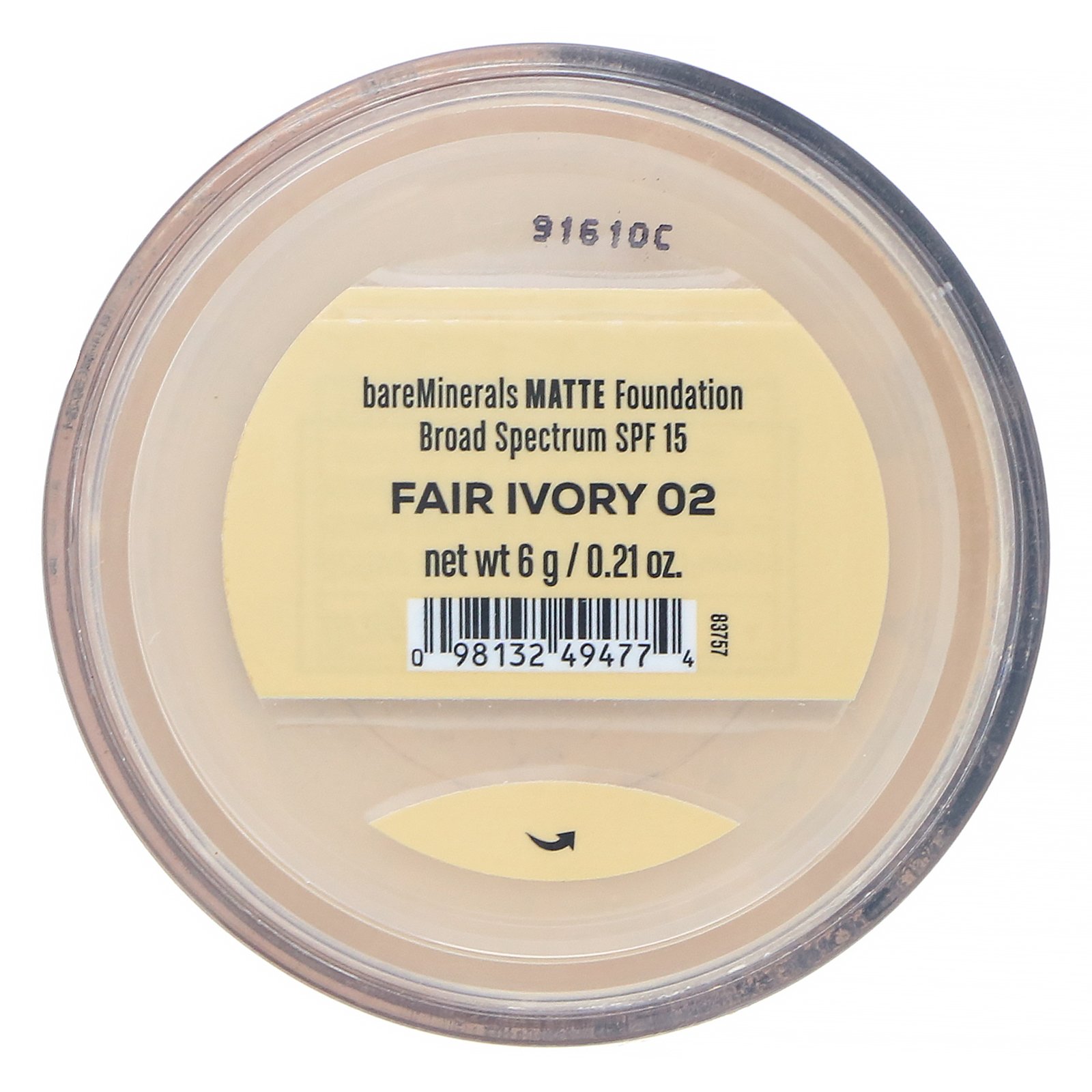 Comprar bareMinerals, Base matte, FPS 15, Marfim claro 02, 6 g - Imagem 2