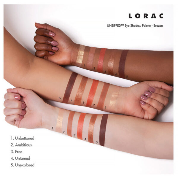 Comprar Lorac, Paleta de sombra Unzipped Brazen com pincel com duas extremidades, 10,5 g - Imagem 5