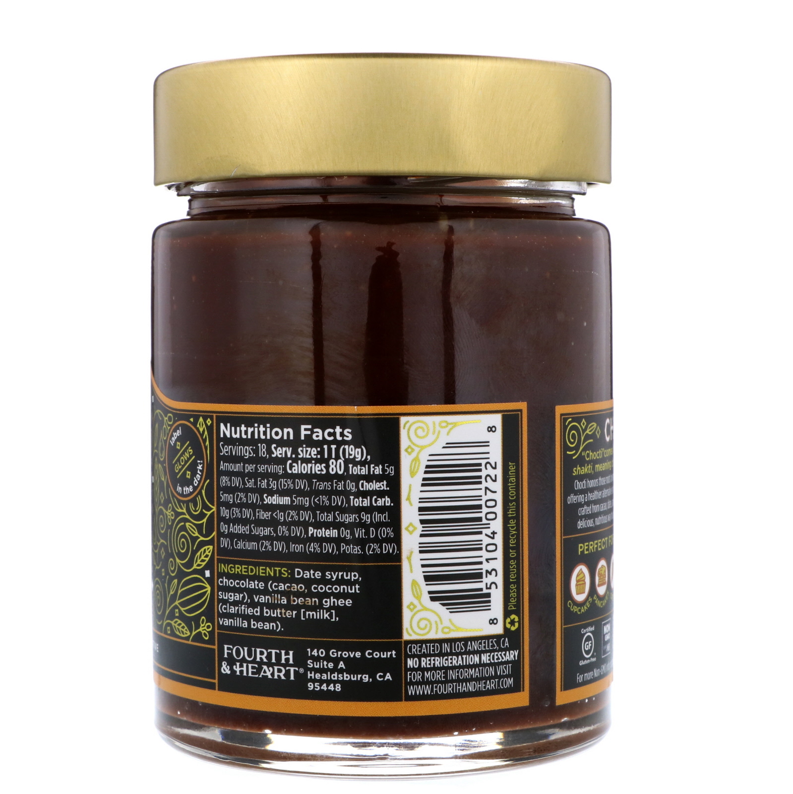 Comprar 4th & Heart, Chocti Chocolate Ghee Spread, Original, 12 oz (340 g) - Imagem 2