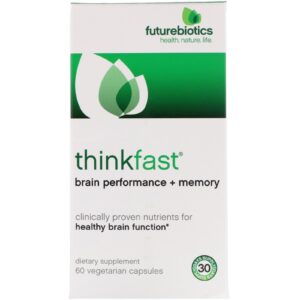 Comprar FutureBiotics, ThinkFast, Performance Cerebral + Memória, 60 Cápsulas Vegetais