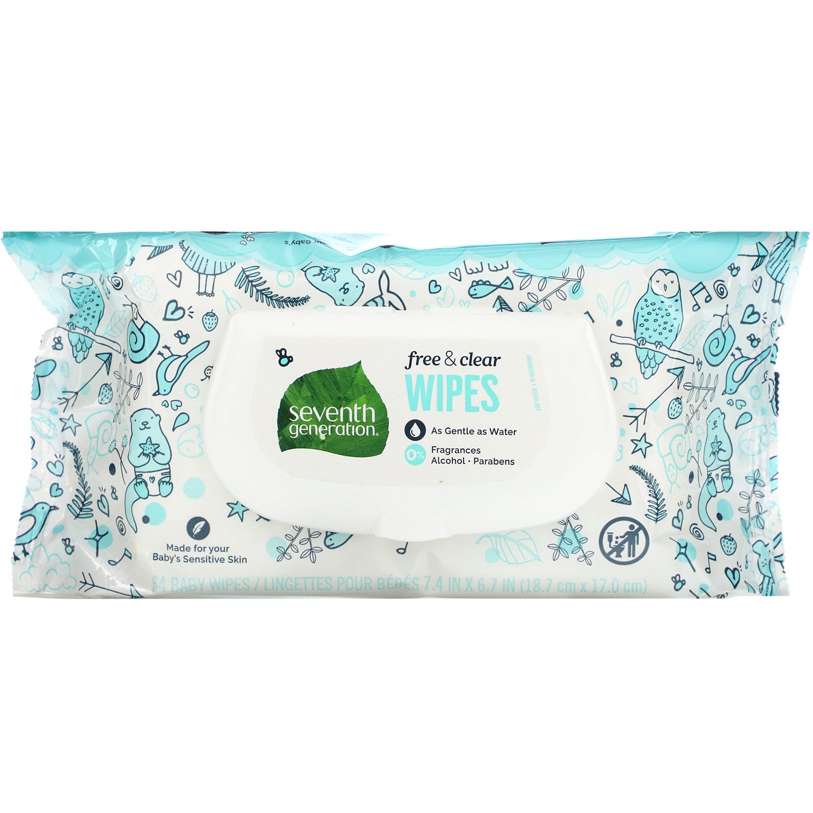 Comprar Seventh Generation, Baby Wipes, Free & Clear, 504 Wipes
