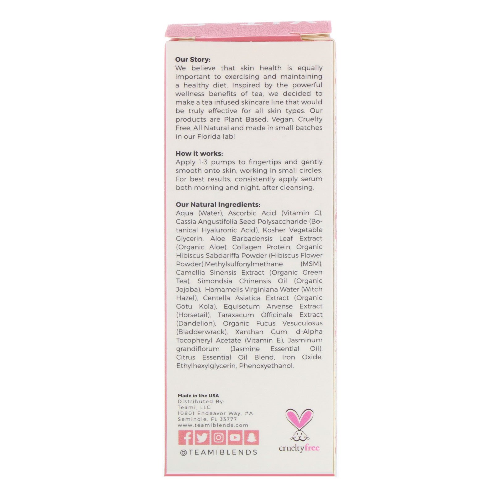 Comprar Teami, Vit-C, Tea Infused Serum, Hibiscus, 1 oz - Imagem 3
