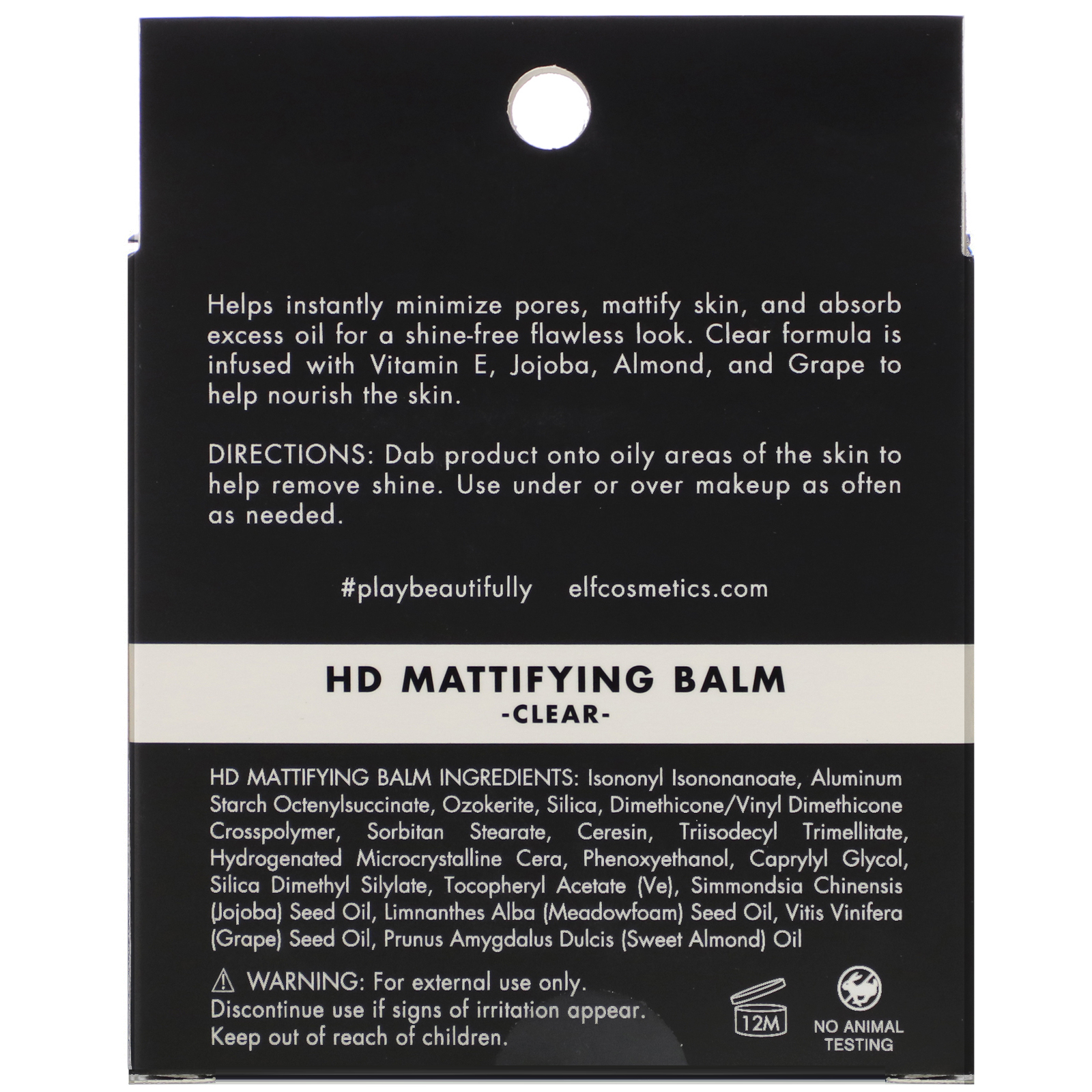 Comprar E.L.F., Bálsamo Matificante HD, Claro, 0,32 oz (9 g) - Imagem 3