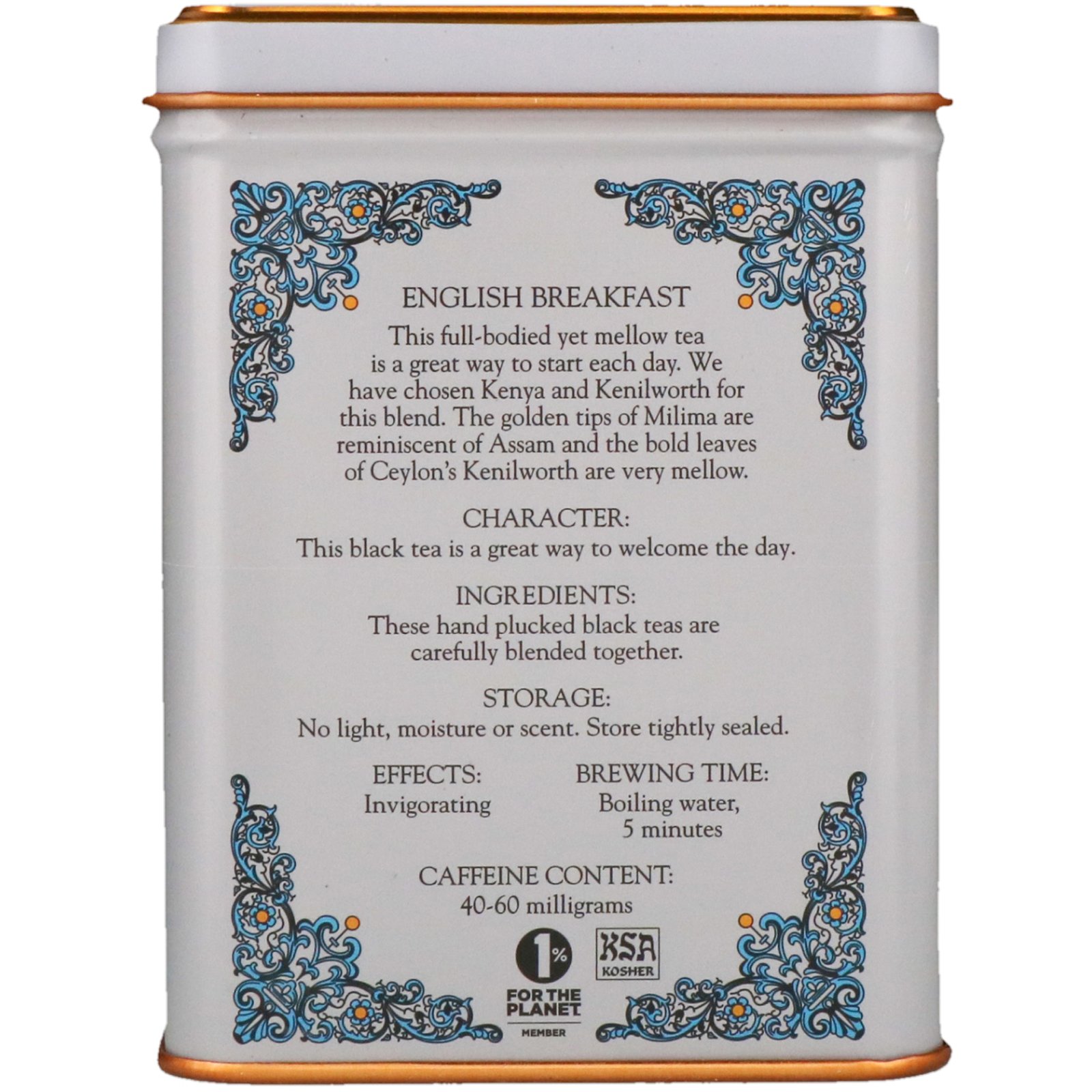 Comprar Harney & Sons, Mistura de Chá HT, English Breakfast, 20 Sachês de Chá, 40 ml (1,4 oz) - Imagem 2
