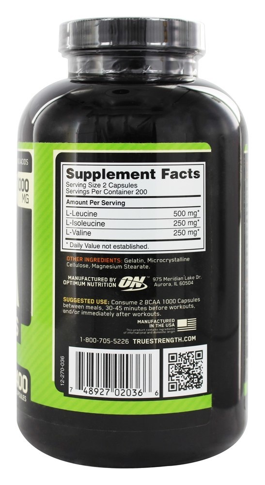 Comprar BCAA 1000 Caps Tamanho Mega 1000 mg. - Cápsulas 400 Optimum Nutrition - Imagem 2