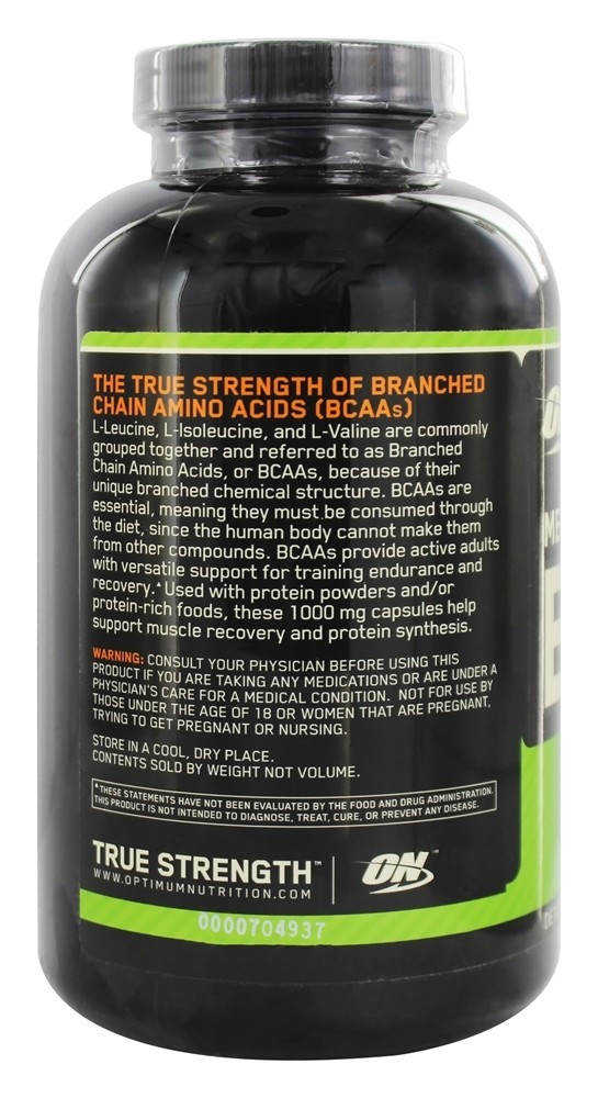 Comprar BCAA 1000 Caps Tamanho Mega 1000 mg. - Cápsulas 400 Optimum Nutrition - Imagem 3