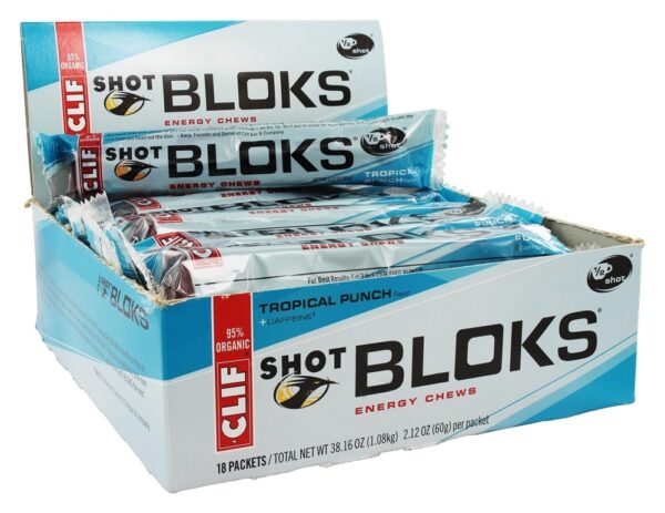 Comprar Tiro Blok Eletrólito Mastiga com 25mg Cafeína Tropical Soco - 6 Mastiga Clif Bar - Imagem 4