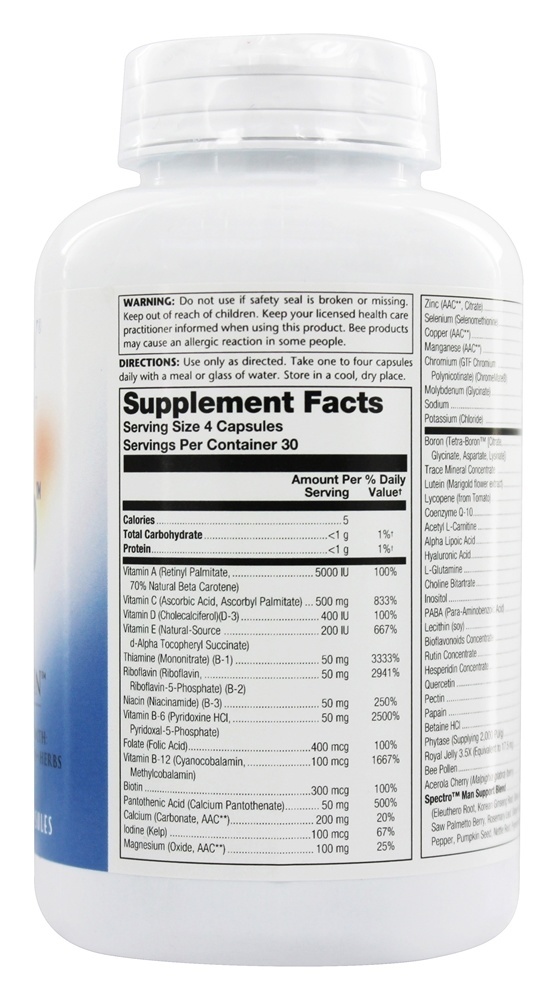 Comprar Spectro Man Multivitamínico Para Homens - Cápsulas 120 Solaray - Imagem 2