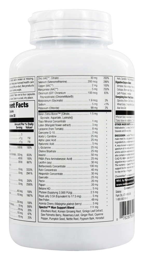 Comprar Spectro Man Multivitamínico Para Homens - Cápsulas 120 Solaray - Imagem 3