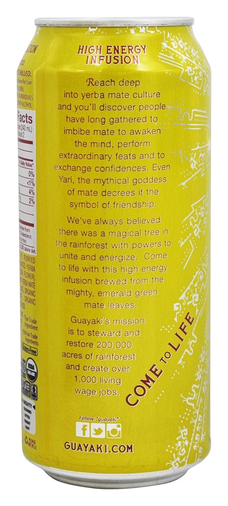 Comprar Elação Orgânica de Erva-Mate de Limão - 15.5 fl. oz. Guayaki - Imagem 3