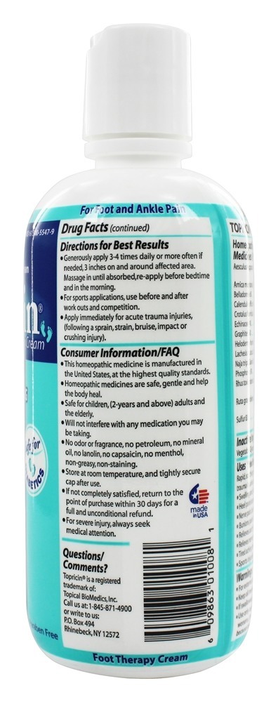 Comprar Creme Terapêutica para Pés Topricin - 8 fl. oz. Topical BioMedics - Imagem 3