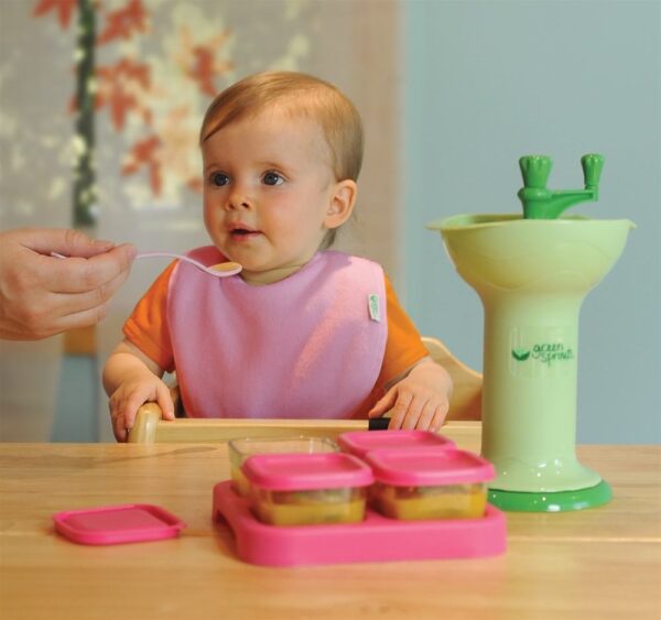 Comprar Moinho De Comida Para Bebé Verde - 8 oz. Anteriormente Fábrica de Comida para Bebê 3 - 12 Meses Estágio 2 - 3Green Sprouts - Imagem 6
