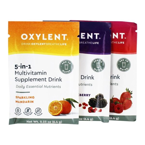 Comprar 5-em-1 Suplemento Multivitamínico Para Bebidas Pacote de Variedade - 30 Pacotes (s) Oxylent - Imagem 5