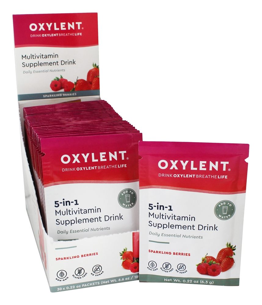 Comprar 5-em-1 Suplemento Multivitamínico Sabor Frutas Espumantes - 30 Pacotes (s) Oxylent