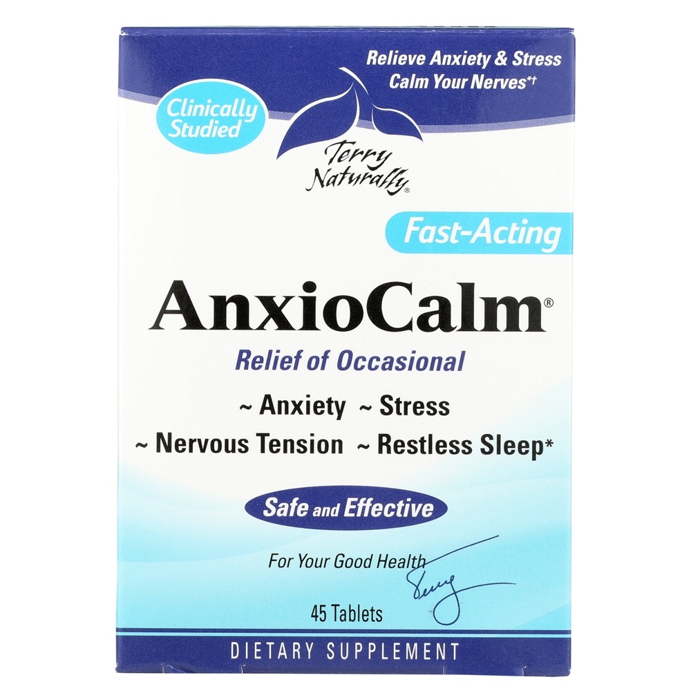 Comprar Terry Naturalmente AnxioCalm - 45 Comprimidos Anteriormente Alívio da Ansiedade de Ação Rápida AnxioFit-1 EuroPharma