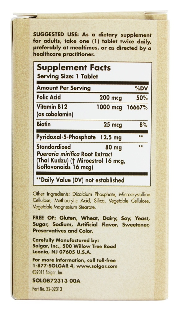 Comprar PM PhytoGen Complex - 60 Tablets Solgar - Imagem 2