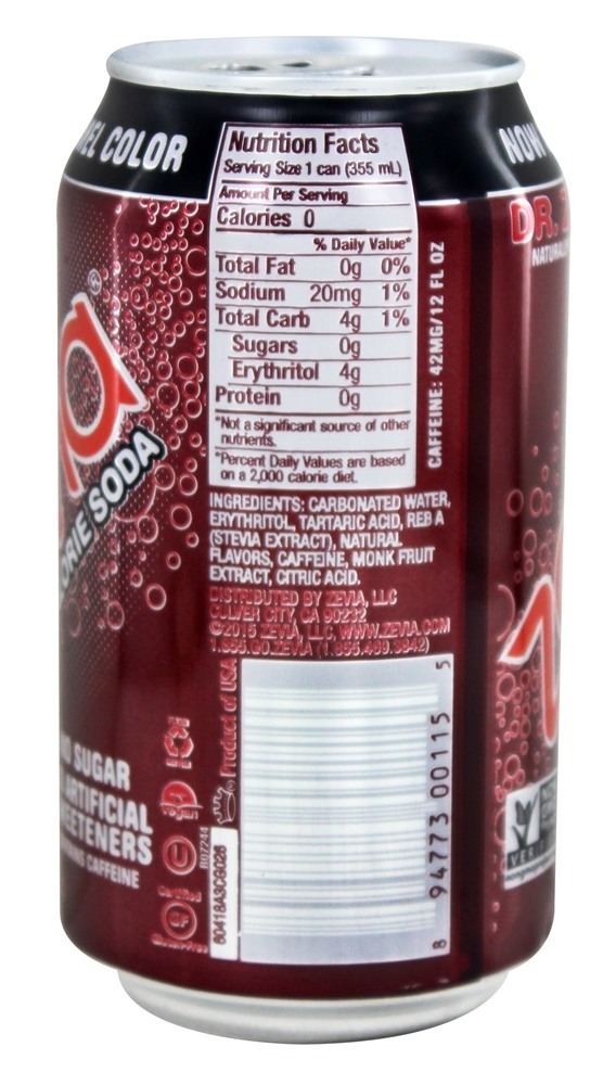 Comprar Toda a soda natural adoçada com estévia 12 oz. Latas Dr. Zevia Sabor - Pacote 6 Zevia - Imagem 3