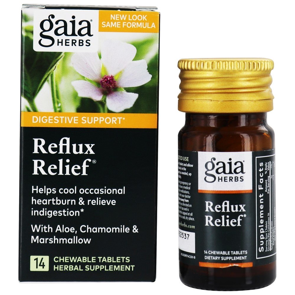 Comprar Socorro do Refluxo - 14 comprimidos mastigáveis Gaia Herbs