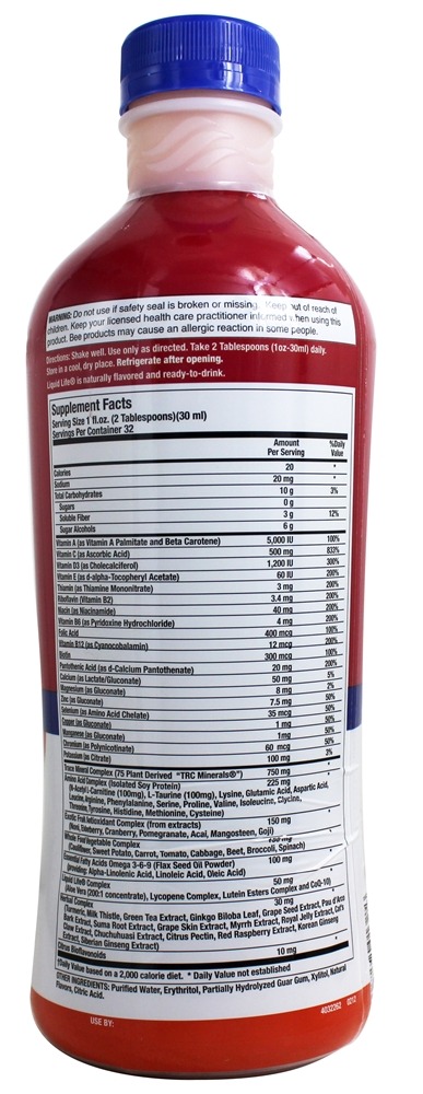Comprar Liquid Life Super Mistura Multivitamínica Sabor de Frutas - 32 fl. oz. All One - Imagem 2