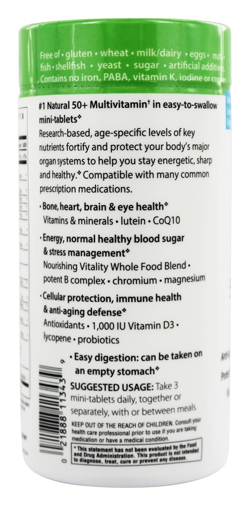 Comprar 50+ Mini-Tablet Multivitamínico de Apoio Anti-Envelhecimento - Mini- Rainbow Light 180 Rainbow Light - Imagem 3