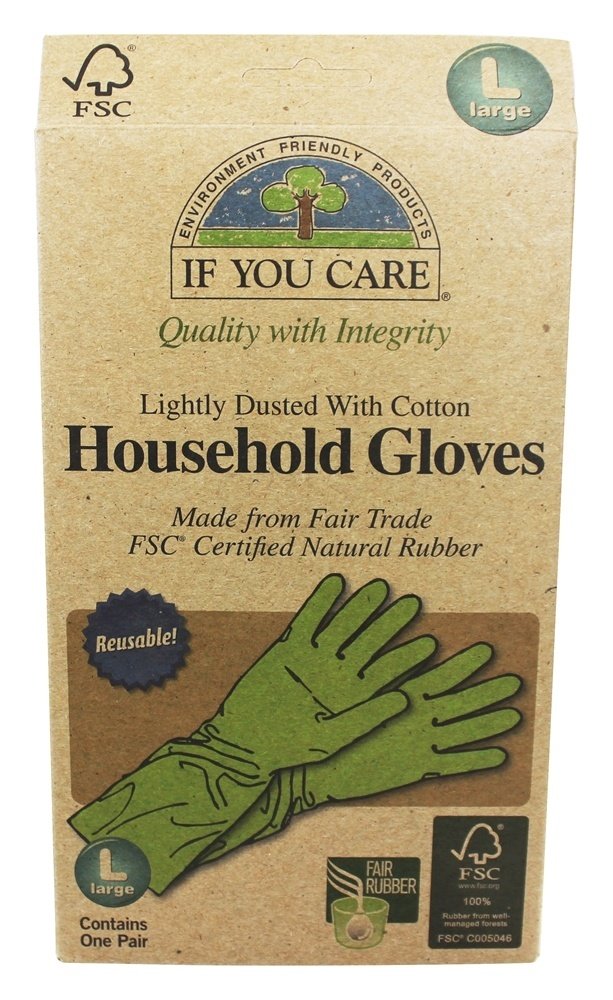 Comprar Casa Luvas Látex Algodão Rebanho 1 Par - Grande If You Care
