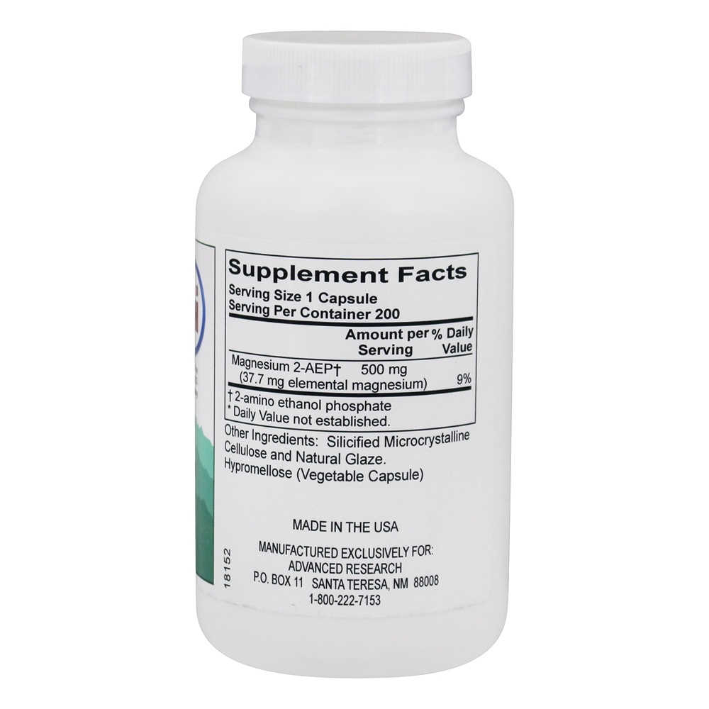 Comprar Magnésio 2-AEP 500 mg. - 200 Cápsula (s) vegetal (s) Advanced Research - Imagem 2