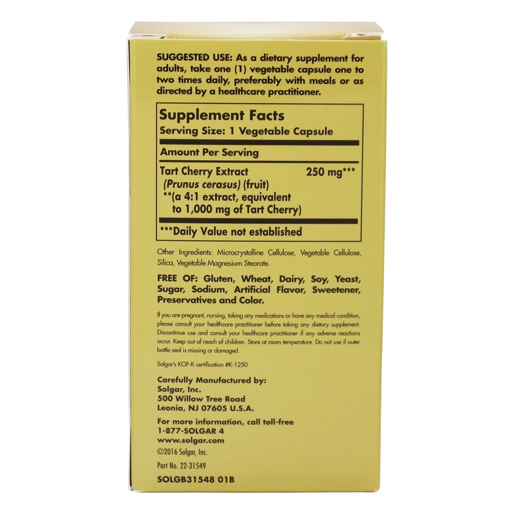 Comprar Cereja Ginja 1000 mg. - Cápsulas vegetarianas 90 Solgar - Imagem 2