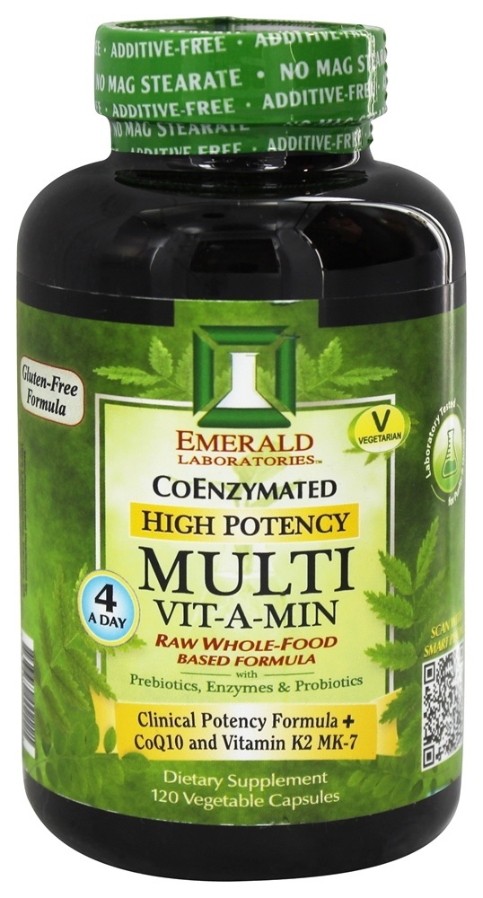 Comprar Multi Vit-A-Min Fórmula Coenzimada de Alta Potência a Base de Alimentos Integrais - Cápsulas vegetarianas 120 Emerald Labs
