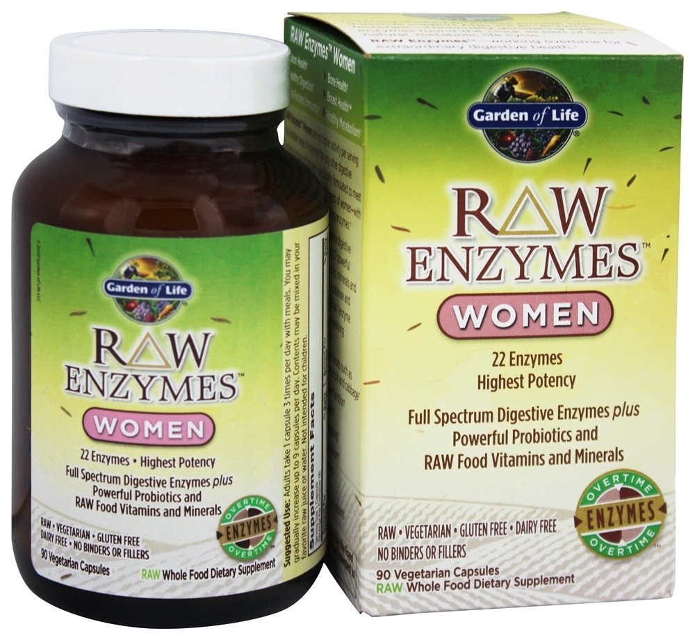 Comprar RAW Enzymes Para Mulheres - Cápsulas vegetarianas 90 Garden of Life
