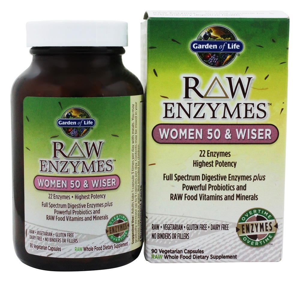 Comprar CRU Enzimas Mulheres 50 & Mais sábio - Cápsulas vegetarianas 90 Garden of Life