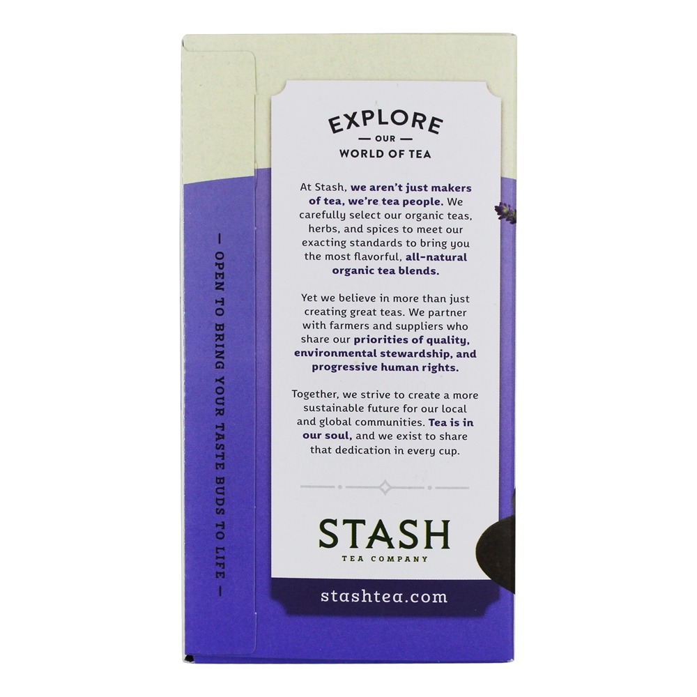 Comprar Chá de ervas Tulsi de lavanda orgânica sem cafeína - 18 Saquinhos de Chá Stash Tea - Imagem 3
