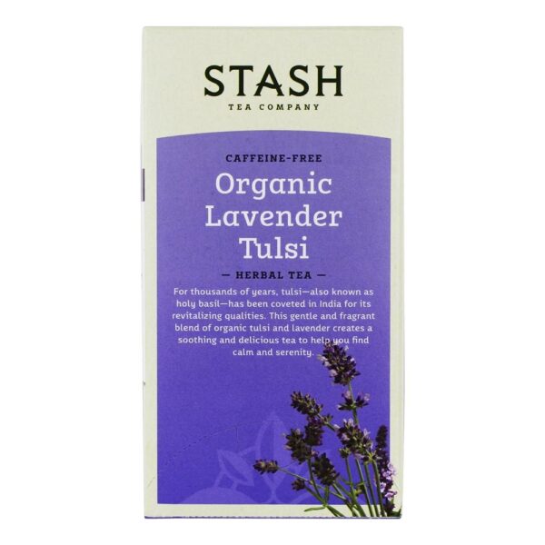 Comprar Chá de ervas Tulsi de lavanda orgânica sem cafeína - 18 Saquinhos de Chá Stash Tea - Imagem 4