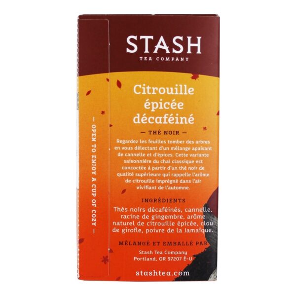Comprar Chá Preto de Tempero de Abóbora Descafeinado - 18 Saquinhos de Chá Stash Tea - Imagem 4