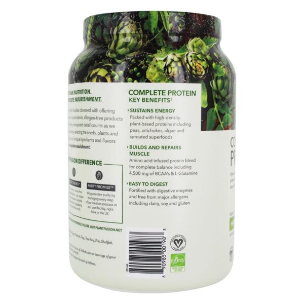 Comprar Proteína Vegetal Completa Natural - Sem estévia - 1.85 lb. PlantFusion - Imagem 4