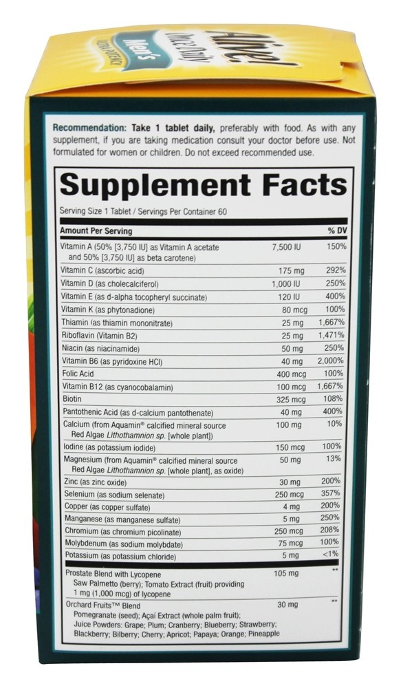 Comprar Alive! Multivitamínico & Energizador Integral Para Homens Ultra Potência - 60 Tablets Nature's Way - Imagem 2