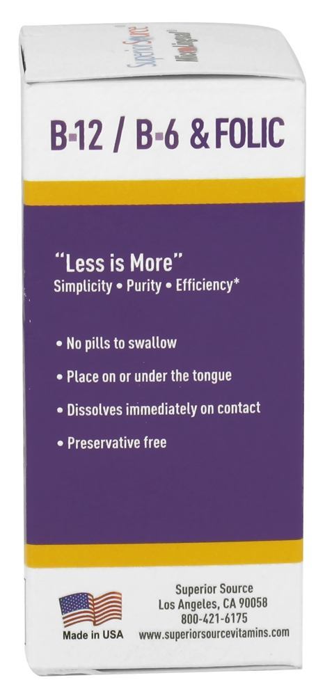 Comprar Sem Tiro Triplo B12 3,000 mcg, B6 & Ácido Fólico Instantâneo Dissolve Micro-Comprimidos - 60 Tablets Superior Source - Imagem 4