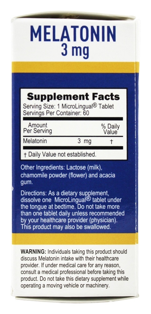 Comprar Melatonina Dissolver instantaneamente 3 mg. - 60 Tablets Superior Source - Imagem 2